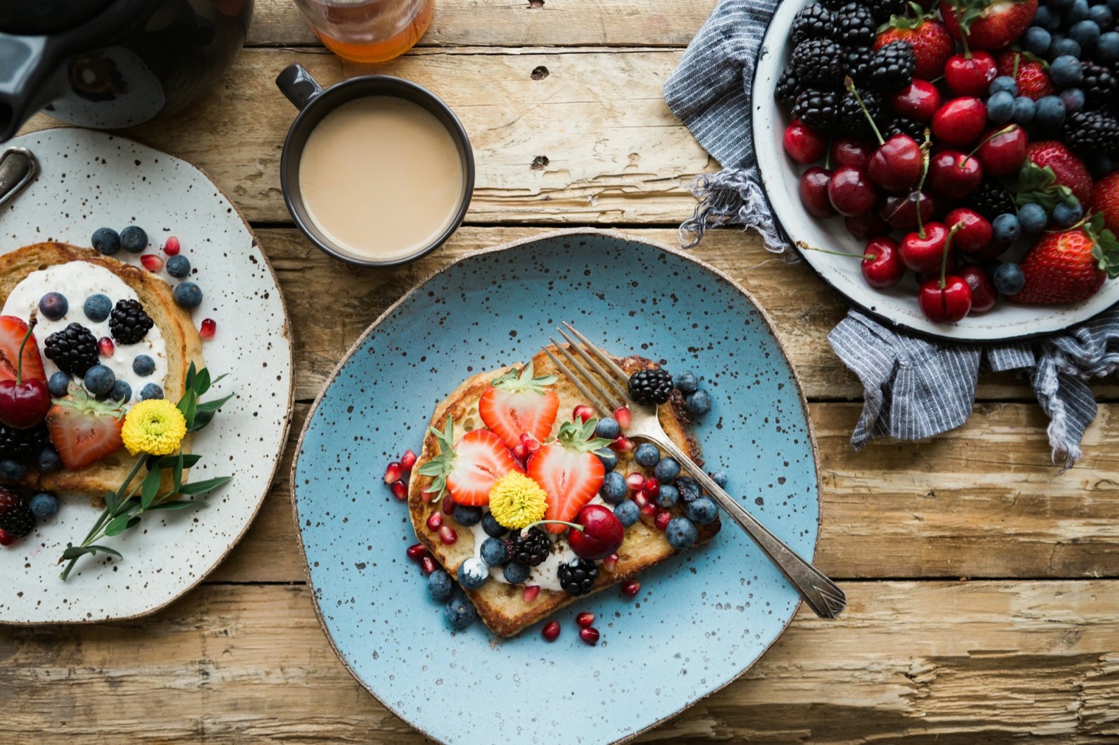 Breakfast at a shared table