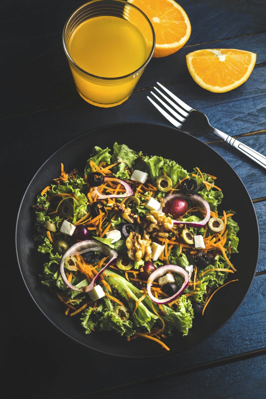 A colourful meal at the restaurant
